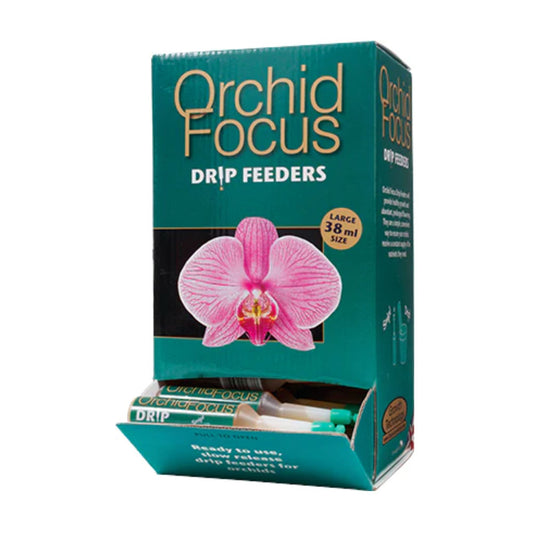 Orchid fertilizer ampules box on white backfround