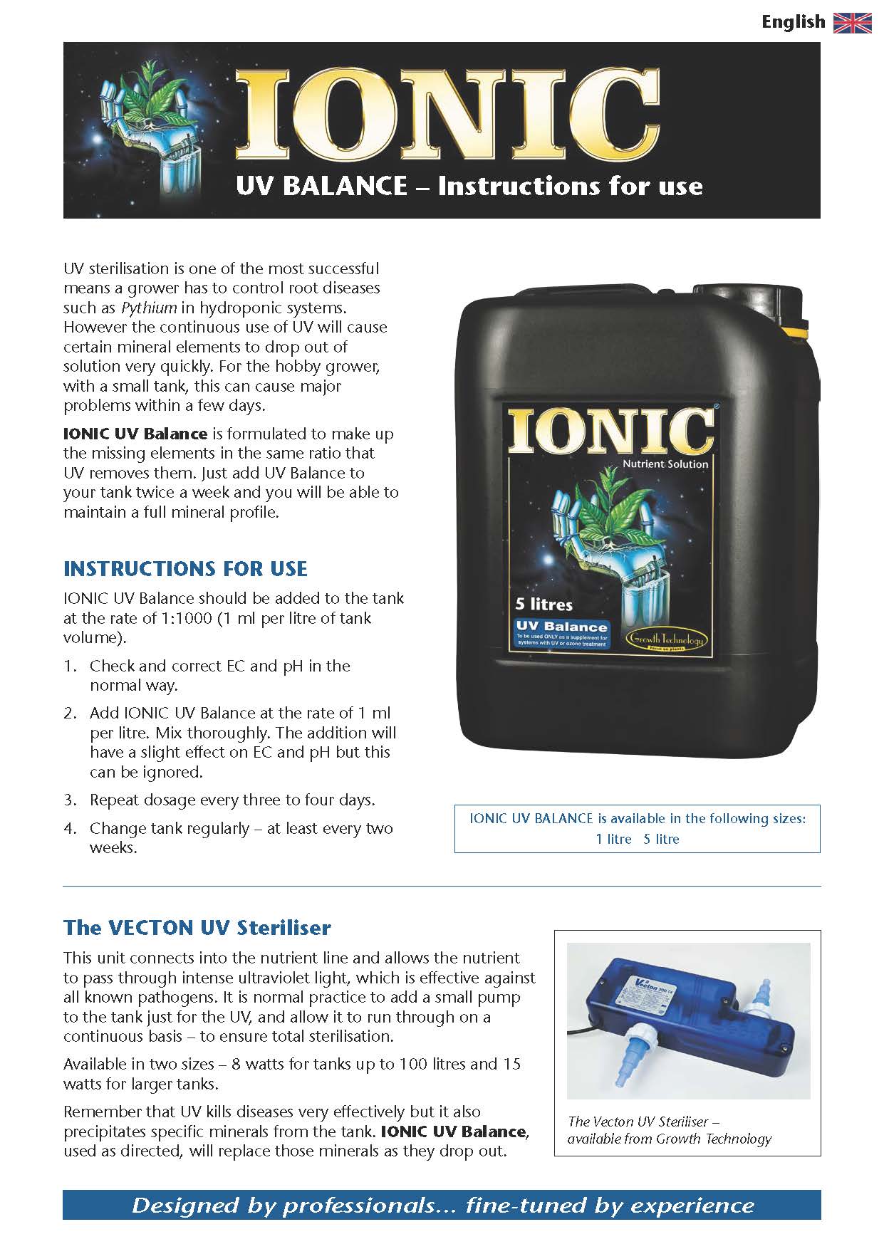 Ionic UV Balance